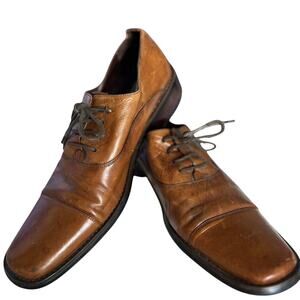 Mens Shoes Size 7.5 Brown Oxfords Business Classic Old Money Quiet Luxury
